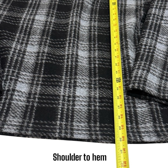 John Wayne Stock & Supply Black and White Plaid Fleece Jacket Men's Size XXL - Picture 11 of 11
